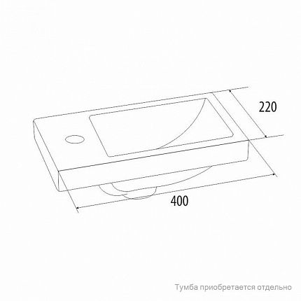 Мебельная раковина IDDIS 001 40