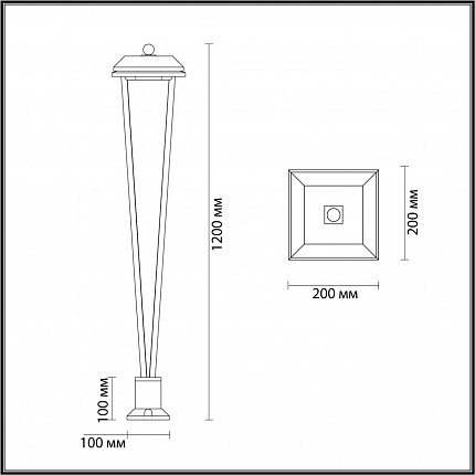 Уличный светильник ODEON LIGHT BEARITZ 6655/12GA3 NATURE