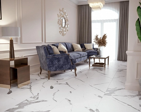 Керамогранит Creto Calacatta Vera. Фото в интерьере