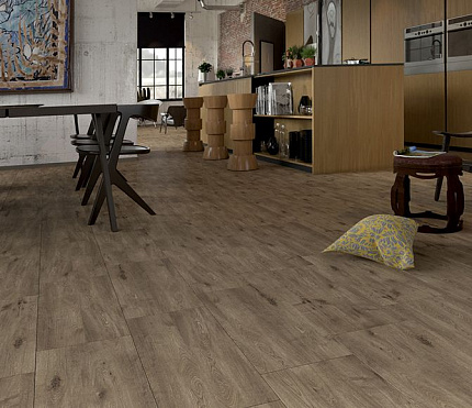 Керамогранит Creto  Alpina Wood коричневый 15х90