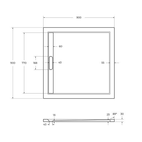 Cezares  TRAY-AS-A-90-30-W