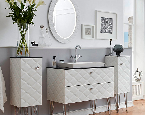 Мебель для ванной Puris Diamond Line. Фото в интерьере