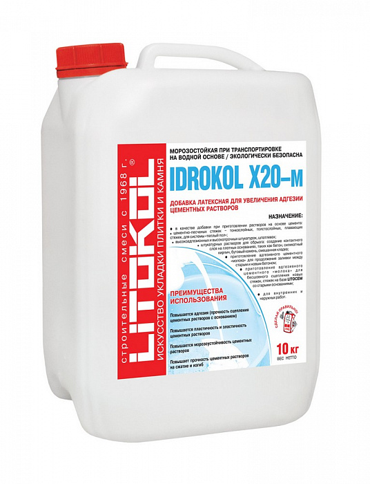 Латексная добавка Litokol IDROKOL X20–м, 10 кг