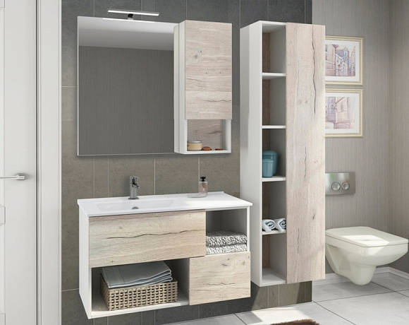 Мебель для ванной Comforty Ганновер. Фото в интерьере