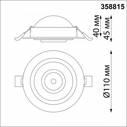 Светильник встраиваемый светодиодный NOVOTECH GESSO 358815 SPOT