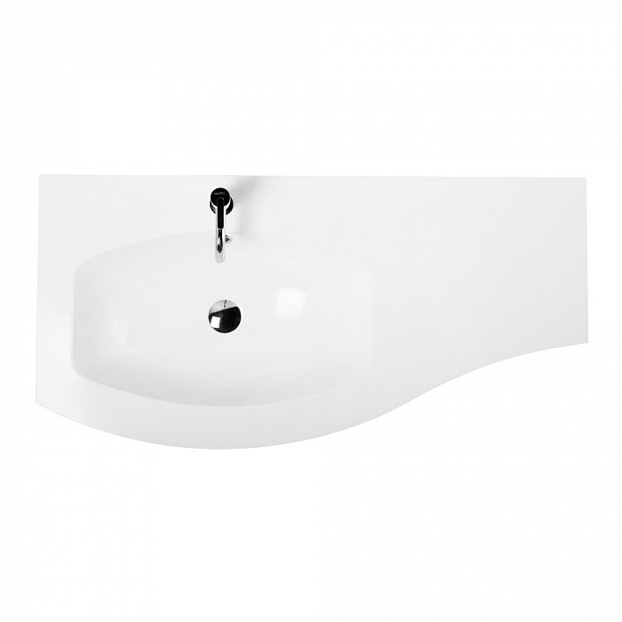 Раковина из искусственного мрамора, левосторонняя 50153 Bianco, 104x52x1,5