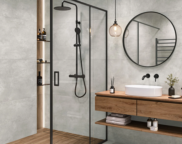 Керамогранит Alma Ceramica Uniko. Фото в интерьере