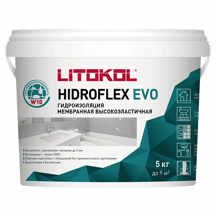 Гидроизоляционный состав Litokol HIDROFLEX EVO, 5 кг