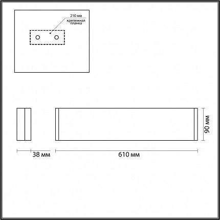 Настенный светильник ODEON LIGHT FRAMANT 4293/20WL HIGHTECH