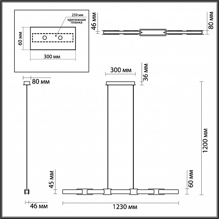 Люстра ODEON LIGHT Fierro 4991/40L L-VISION