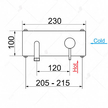 Смеситель RGW Shower Panels 21140545-04 230x100 мм см