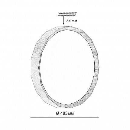 Настенно-потолочный светильник СОНЕКС ZIF WOOD 7637/EL BASICA 70Вт Ø485