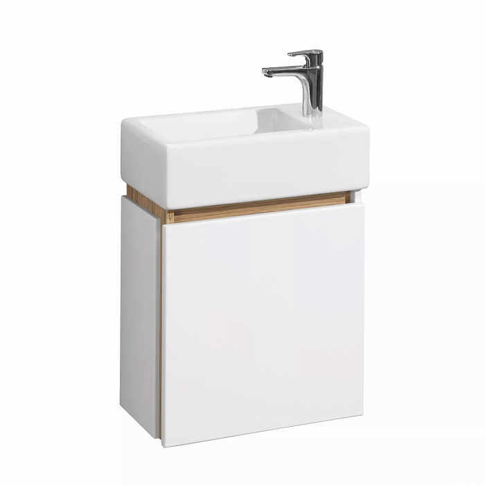 Тумба с раковиной Акватон ЭКЛИПС М левая 1A172801EK49L