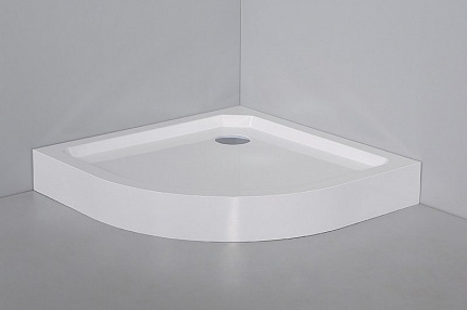 TRAY-SMC-R-90-550-150-W SMC поддон с сифоном, радиальный, 900x900x150