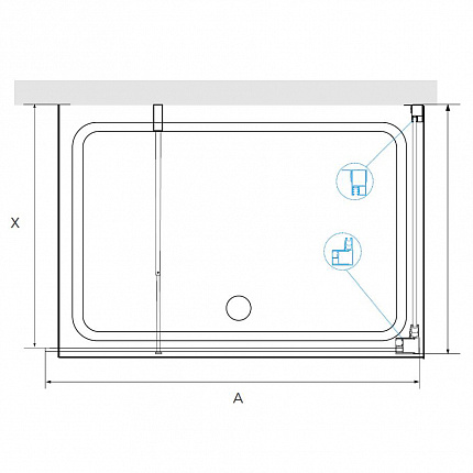 Душевой уголок RGW Walk In 351005118-14 110x 80x195 см
