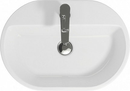 Раковина Cersanit  на столешницу CASPIA 60 OVAL 1 отв.