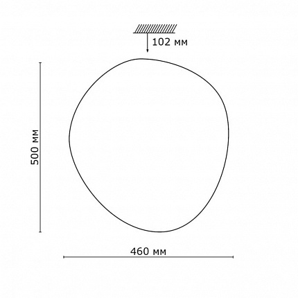 Настенно-потолочный светильник СОНЕКС STONE 2039/DL COLOR 48Вт 500х460
